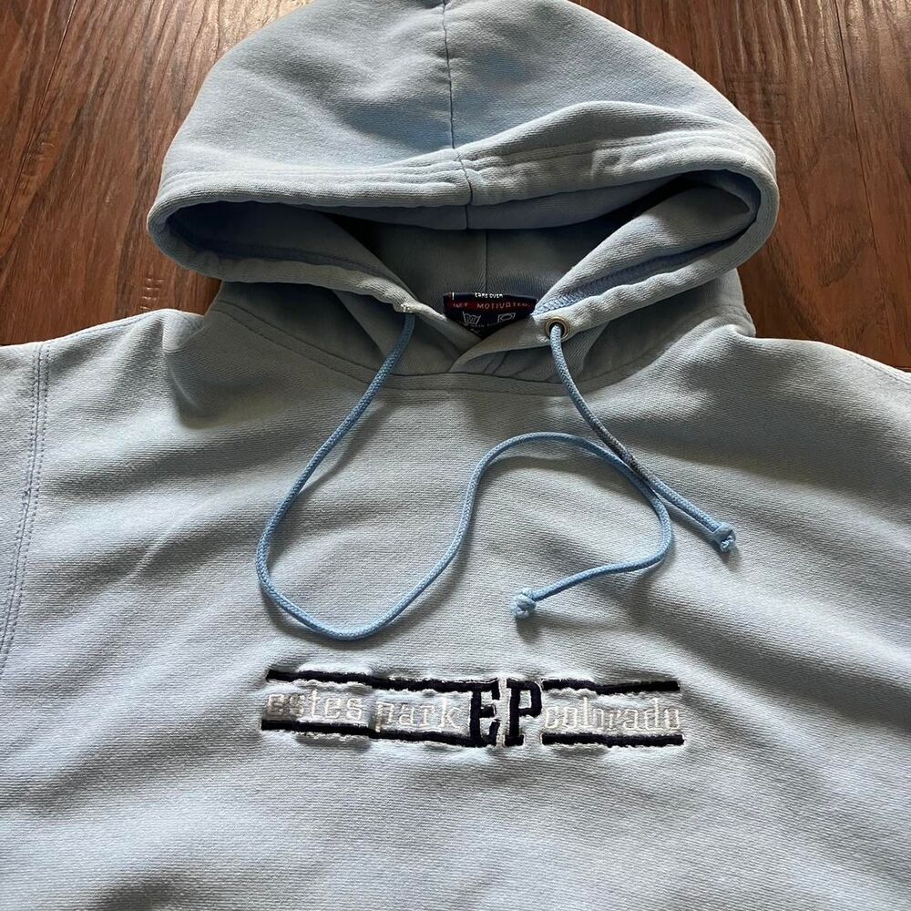 American-vintage Men's Blue Hoodie